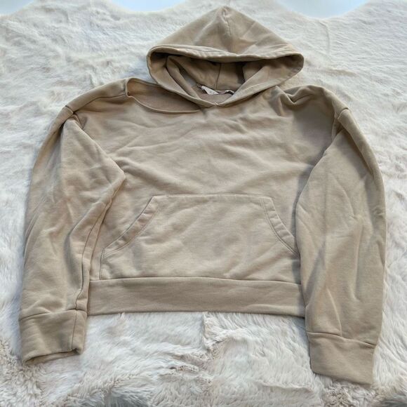 ASTR the label Swift Shoulder Cut Out Hoodie Sweatshirt Sand size M - Picture 8 of 13